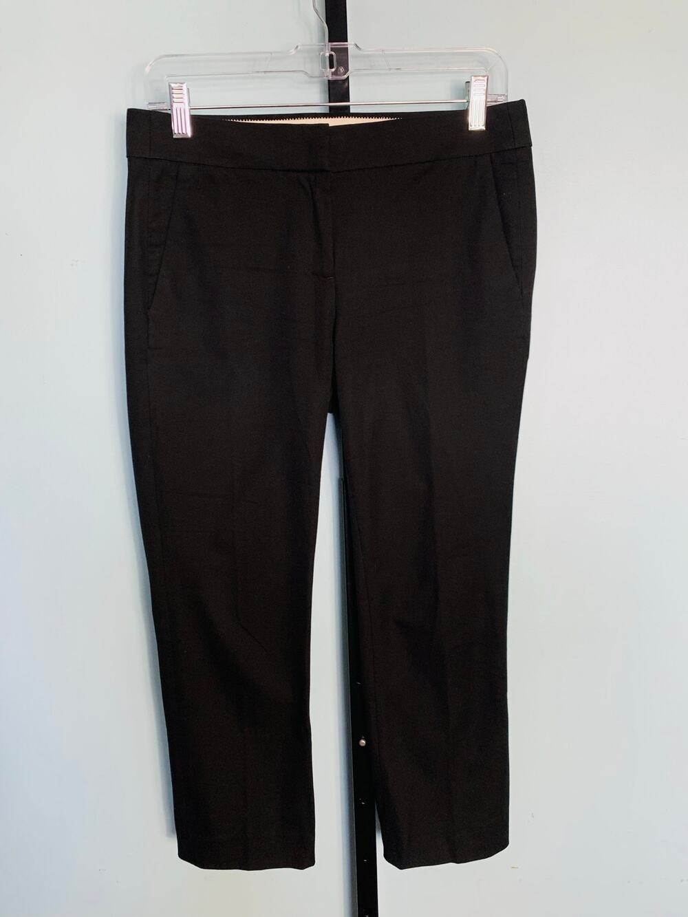 J. Crew Black Cotton Blend Pants Size 2P